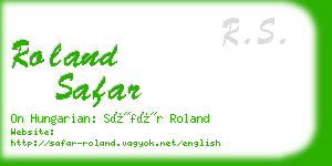 roland safar business card